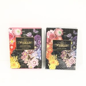 Galison Gift Set Wendy Gold New Greeting Cards Sticky Notes Butterfly Stationery